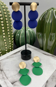 Geometric Layered Drop Earrings