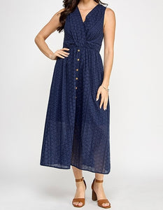 Sarah Eyelet Midi Dress