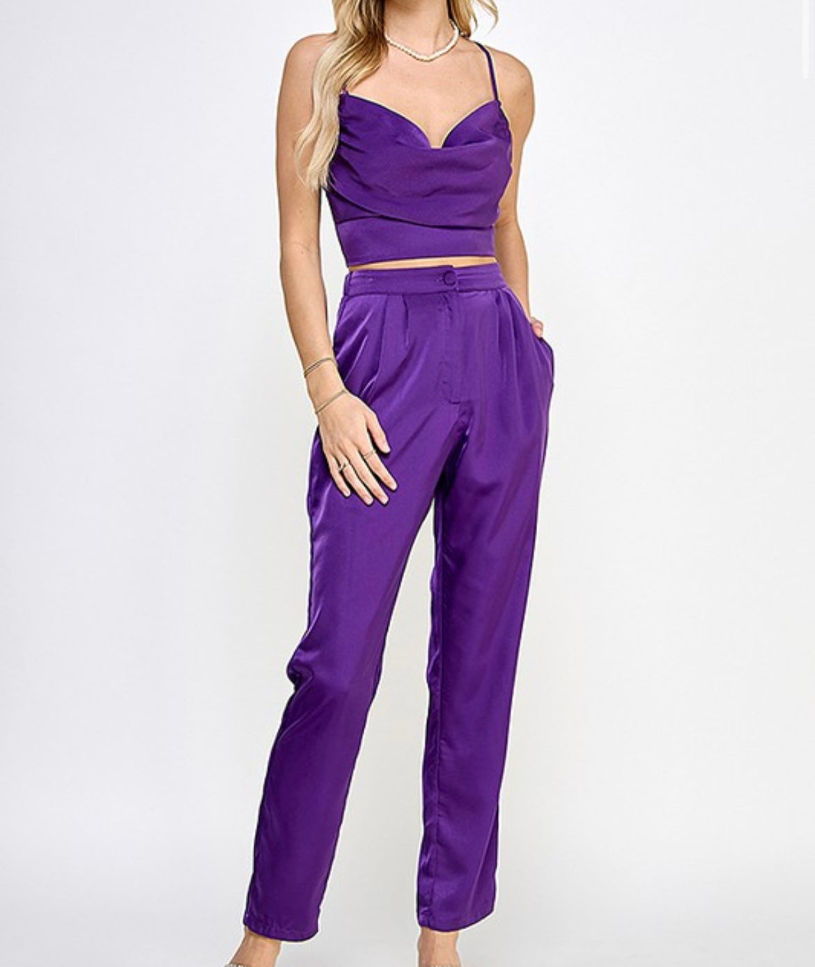Derrick Purple Cami Set