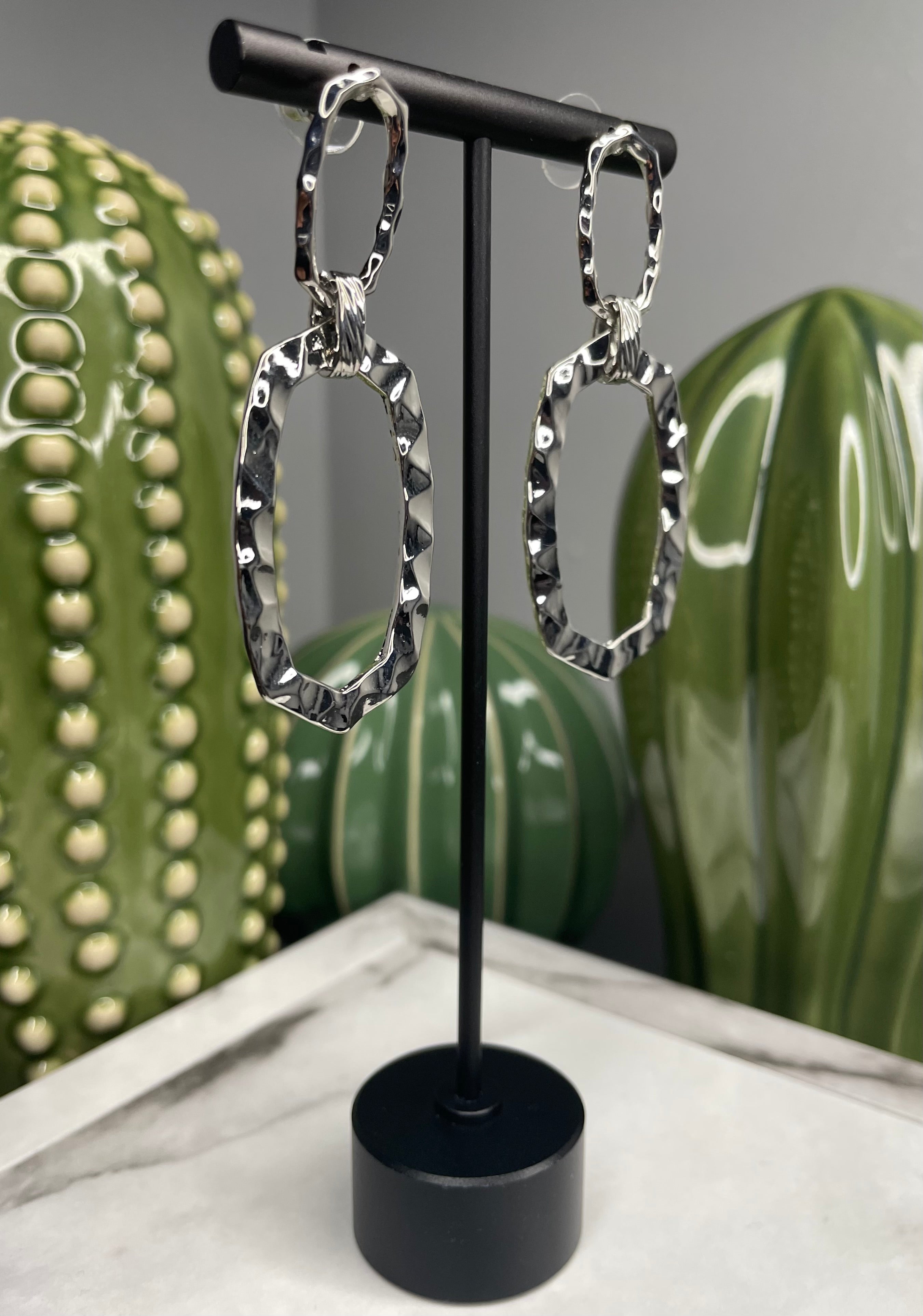 Textured Drop Earrings