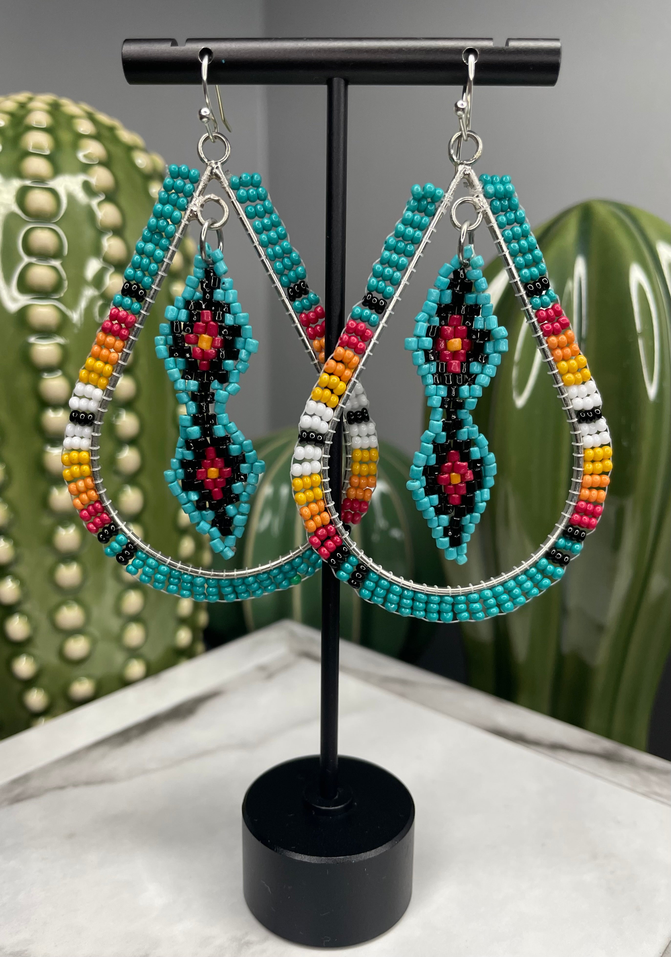 Beaded Teardrop Earrings