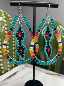 Beaded Teardrop Earrings