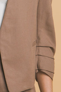 Santi Open Front Linen Blazer - Size S