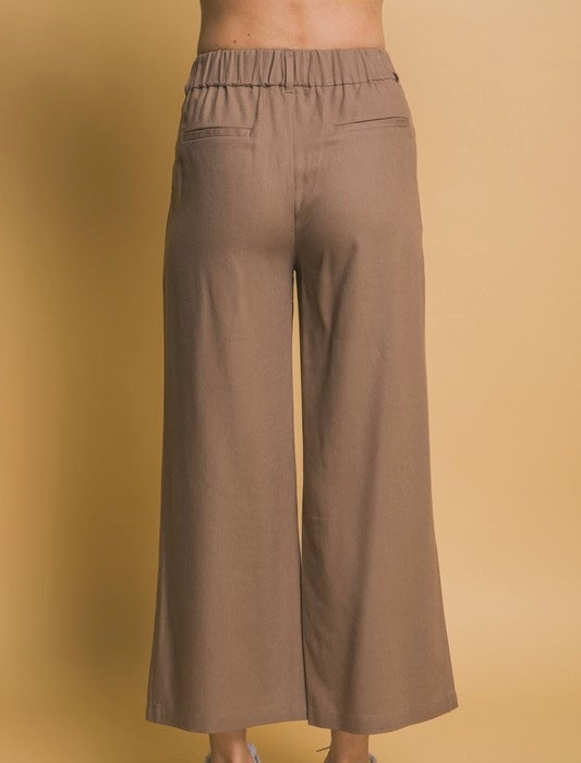Santi Linen Cropped Pants