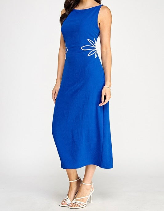 Julián Royal Midi Dress - Size S