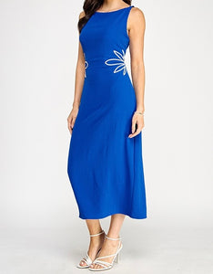 Julián Royal Midi Dress - Size S