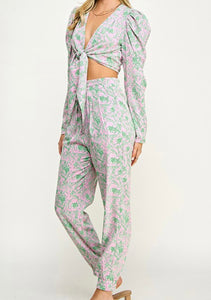 Serenity Pink Printed Set