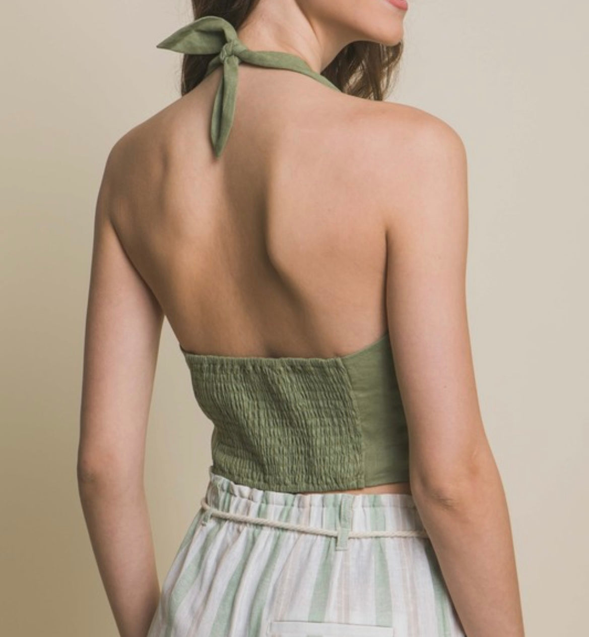 Santi Linen Vest Top - Size L