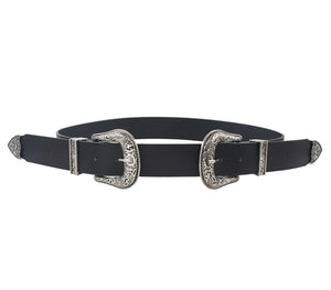 Western Double Buckle Belt