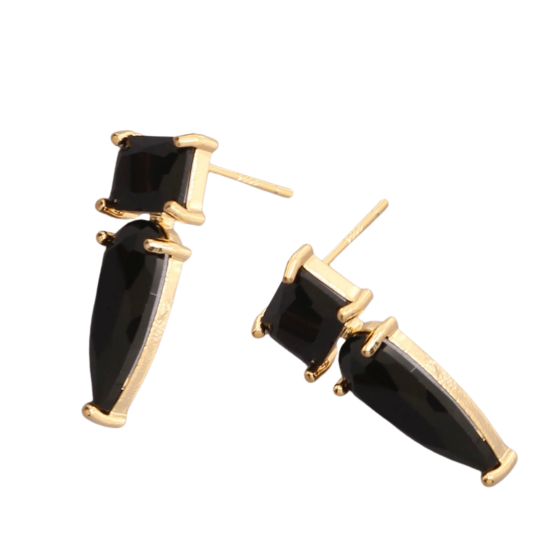 Gold Dipped Teardrop Link Earrings