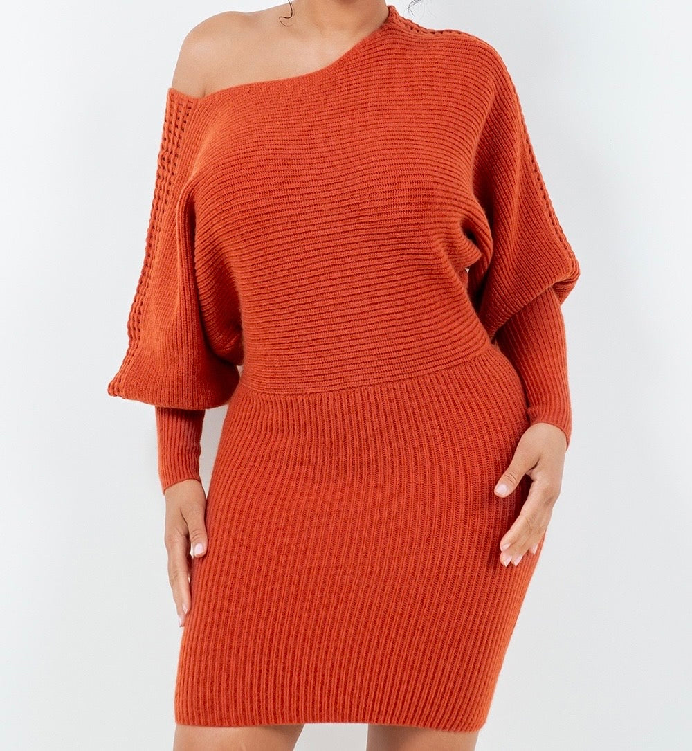 Jacob One Shoulder Sweater Mini