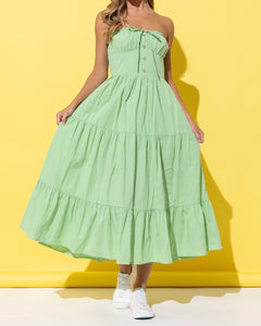 Sarah Tube Top Tiered Dress - Size L