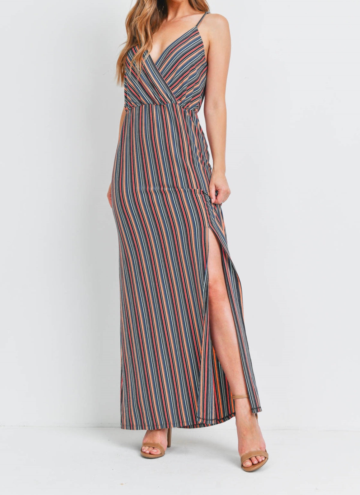 Andy Striped Maxi Dress - Size L