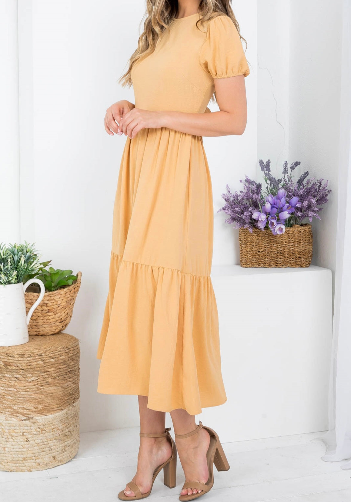 Sarah Tiered Midi Dress