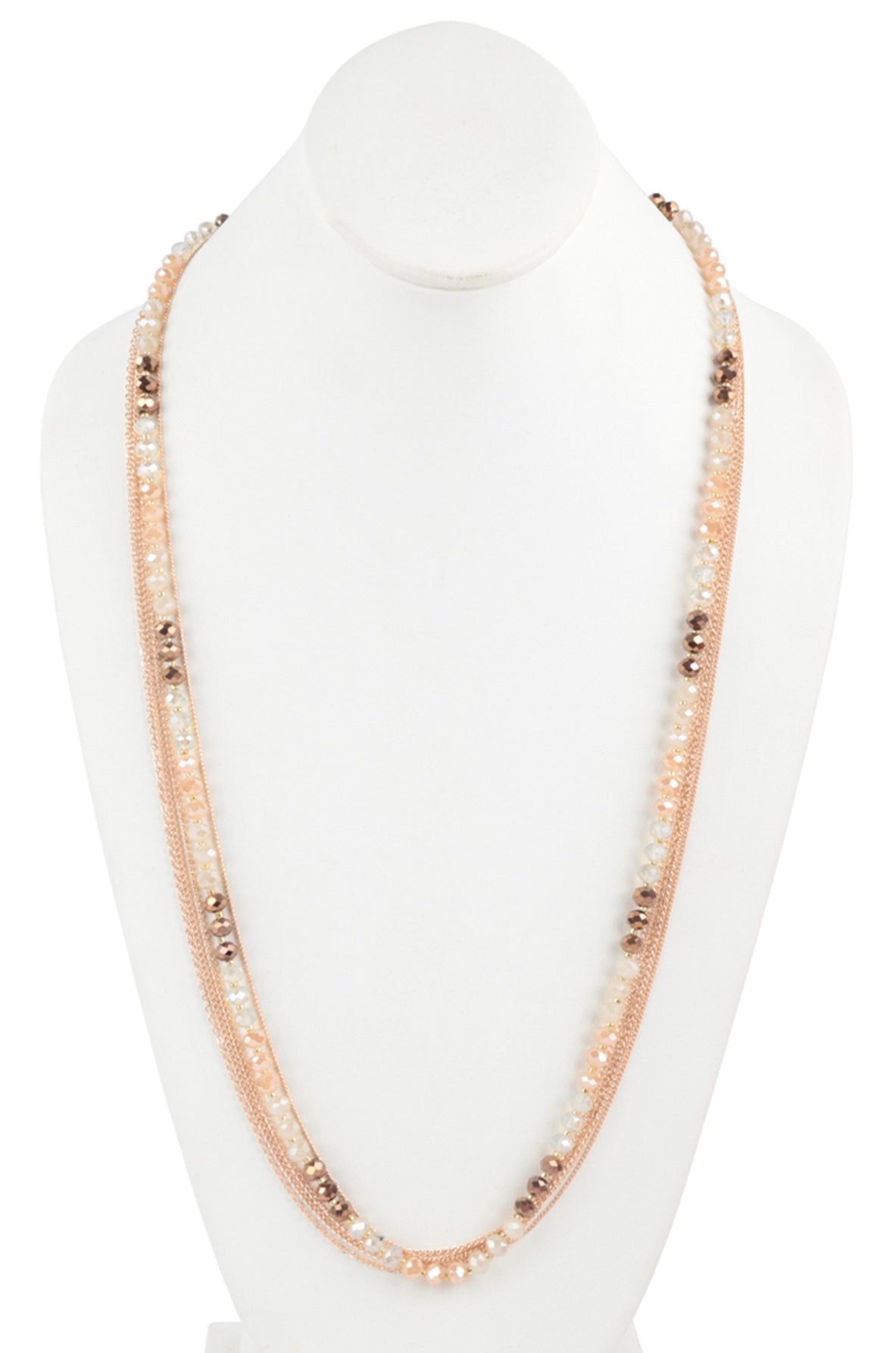 Multi Chain + Beaded Long Necklace (Multiple Colors Available)