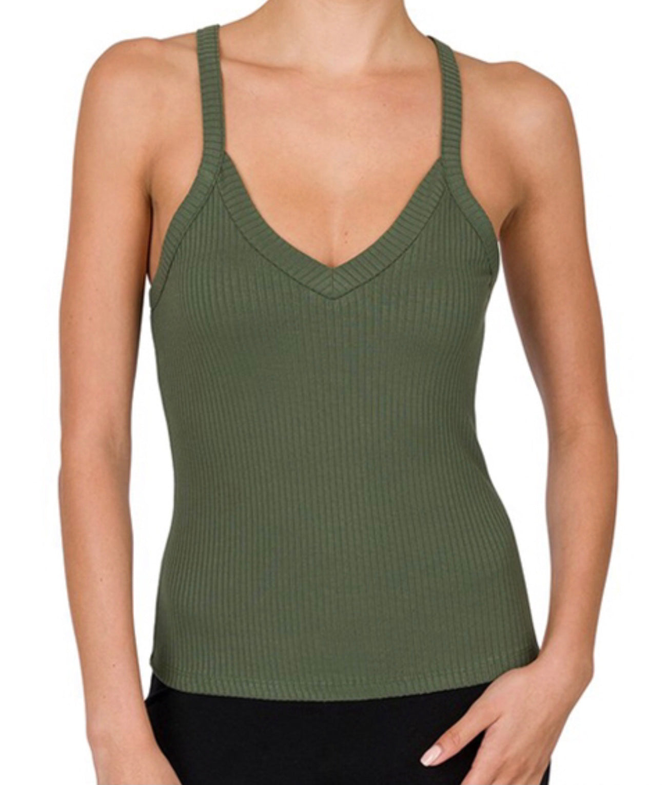 La Básica Ribbed V Cami (Multiple Colors Available)