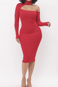 Serenity One Shoulder Midi Dress