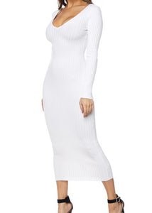 Jaden Ribbed Midi Dress (Multiple Colors Available)