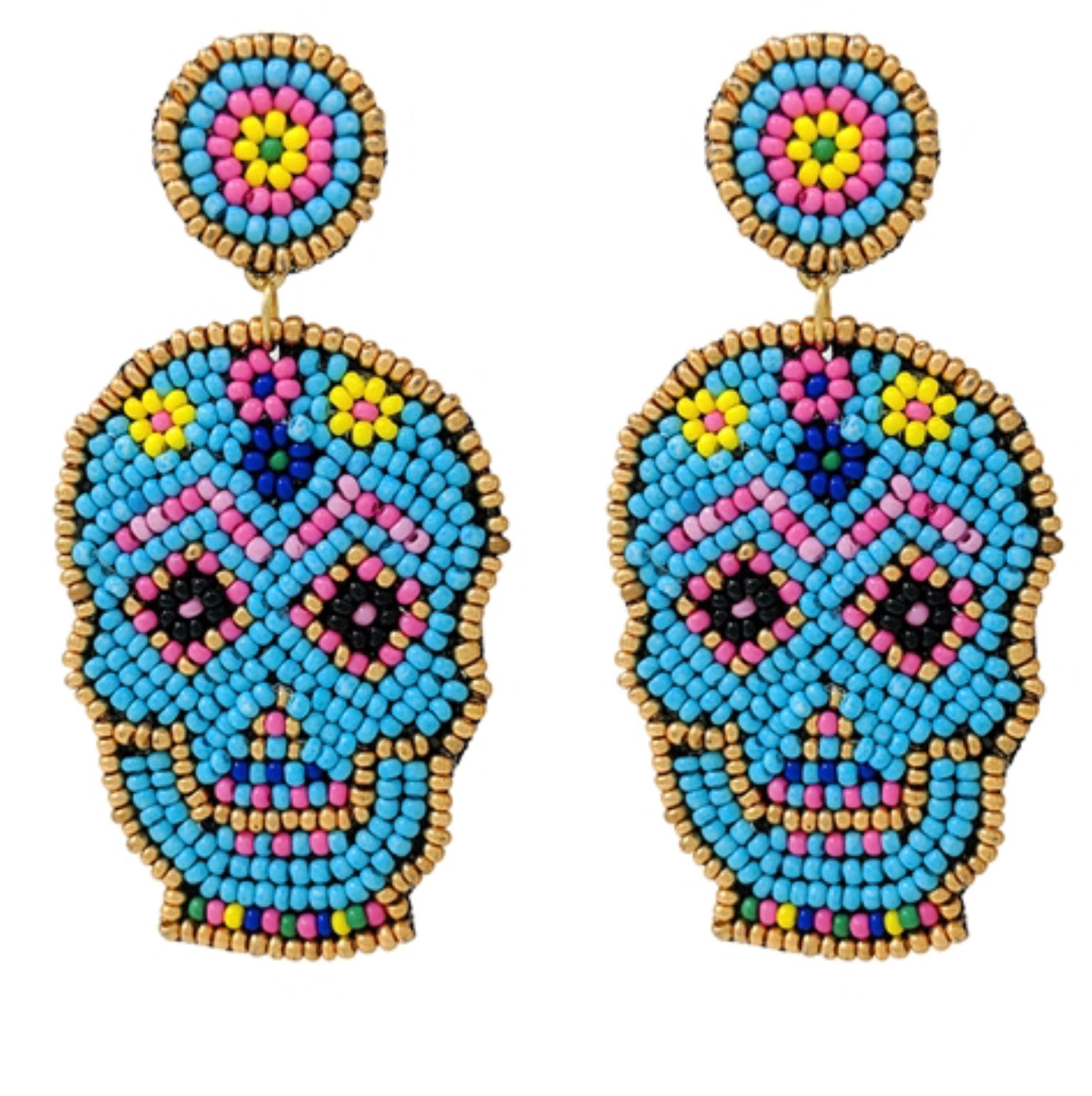 Las Calaveras Beaded Earrings