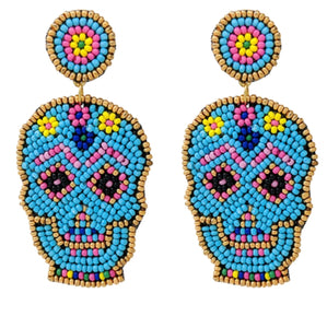 Las Calaveras Beaded Earrings
