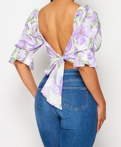 Dee Tie Back Blouse - Size L
