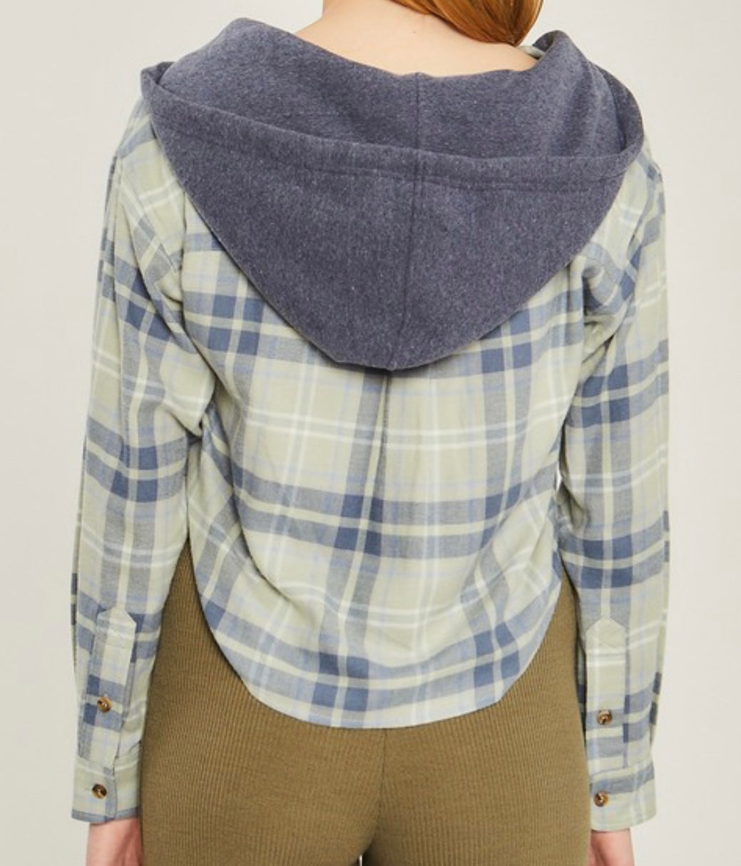 Jaden Cropped Hoodie Top