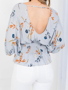 Angelica Printed Blouse - Size S