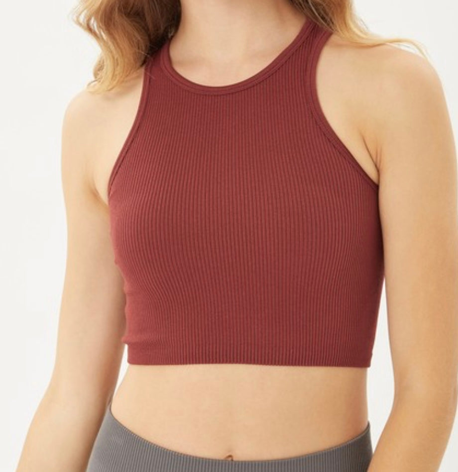 La Básica Racerback Tank Crop (Multiple Colors Available)