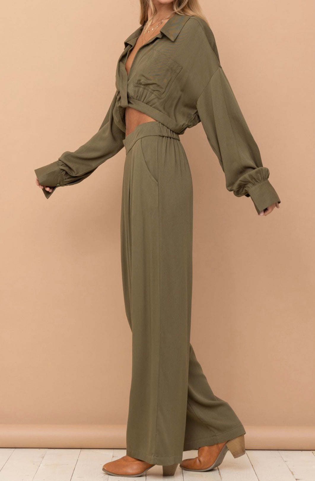 Jacob Olive Pants Set