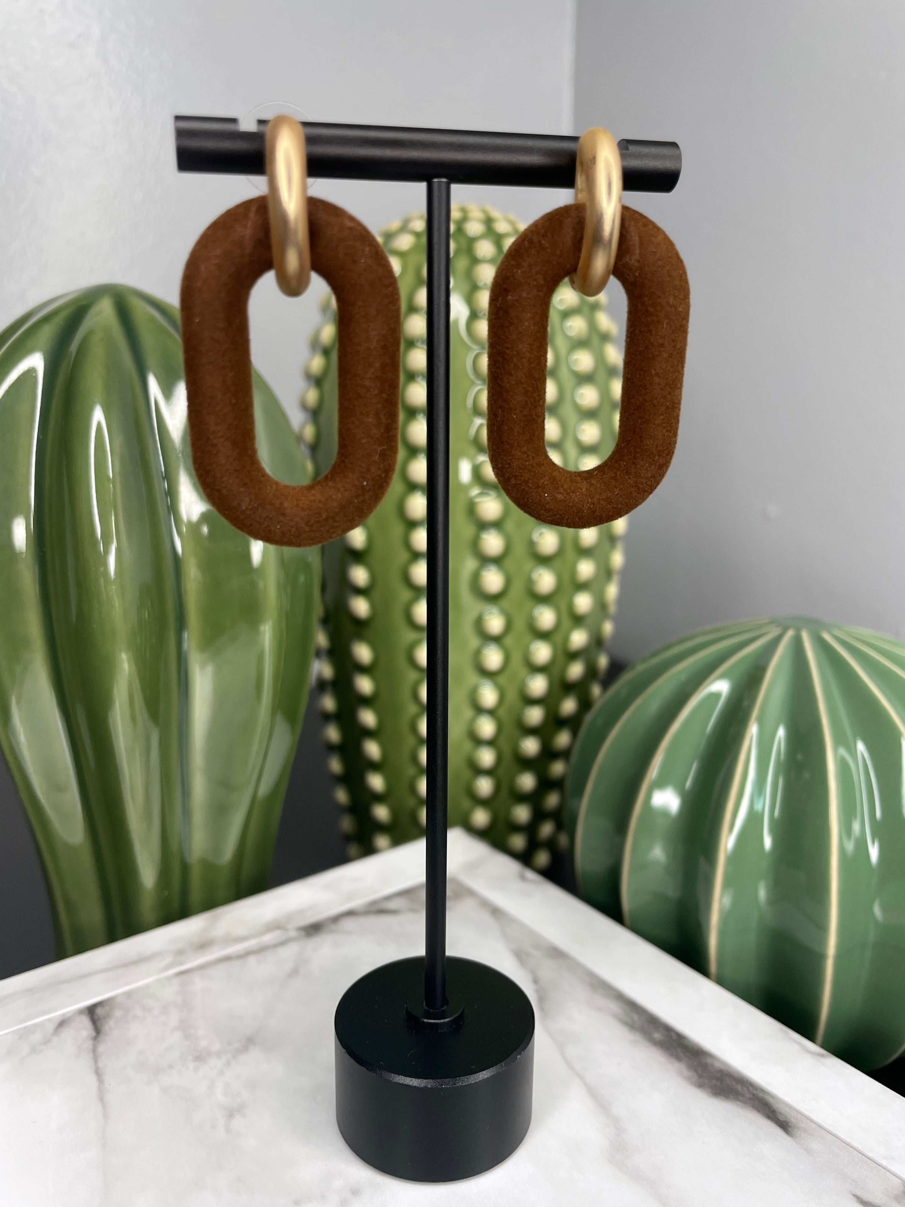 Velvet Linked Post Earrings