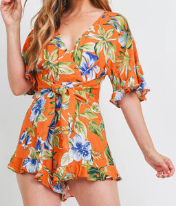 Serenity Tropical Romper - Size S