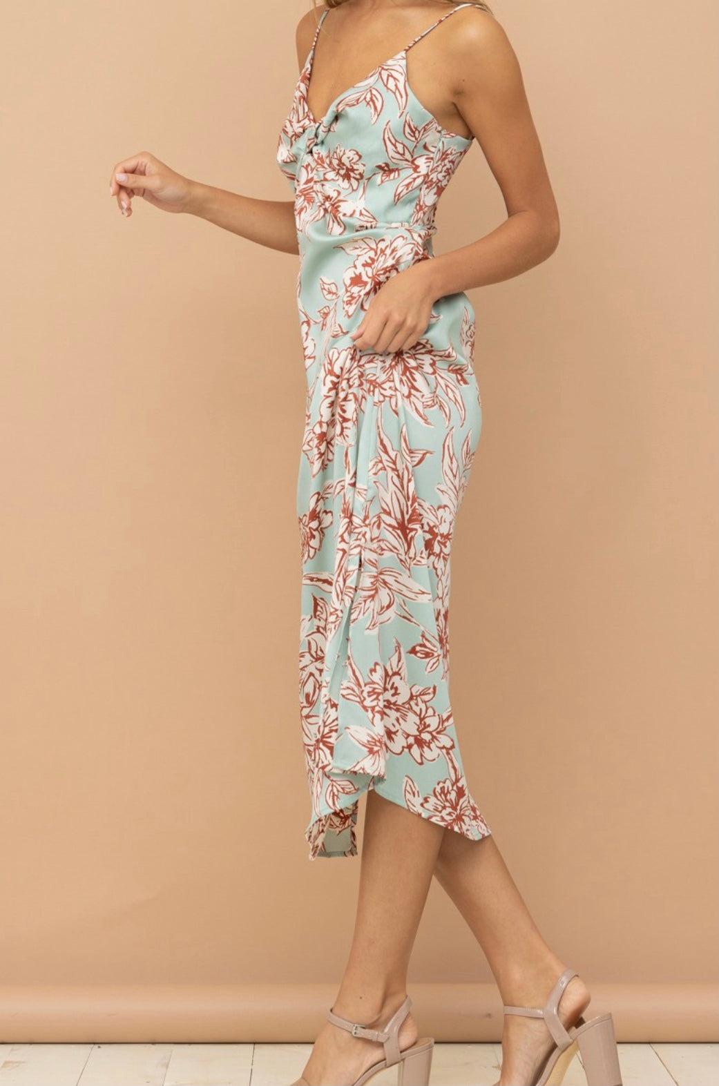 Scarly Floral Slip Dress - Size M