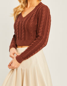 Jay Cropped Sweater Top - Size L