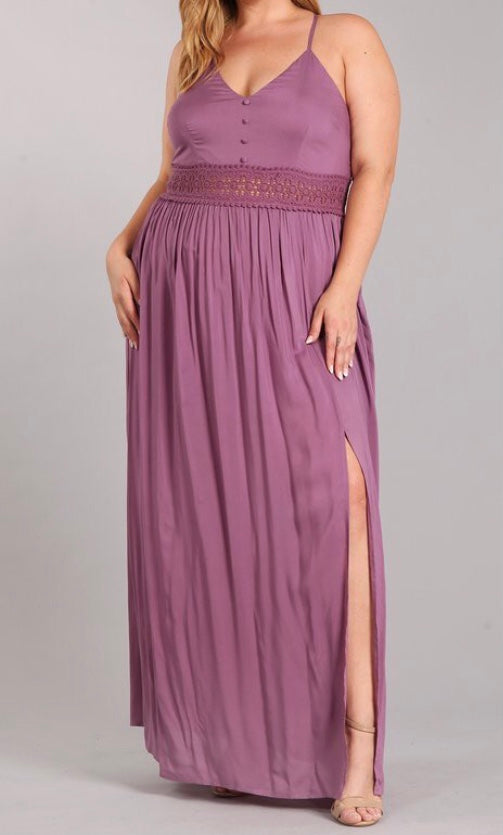 Curvy Navy Maxi Dress