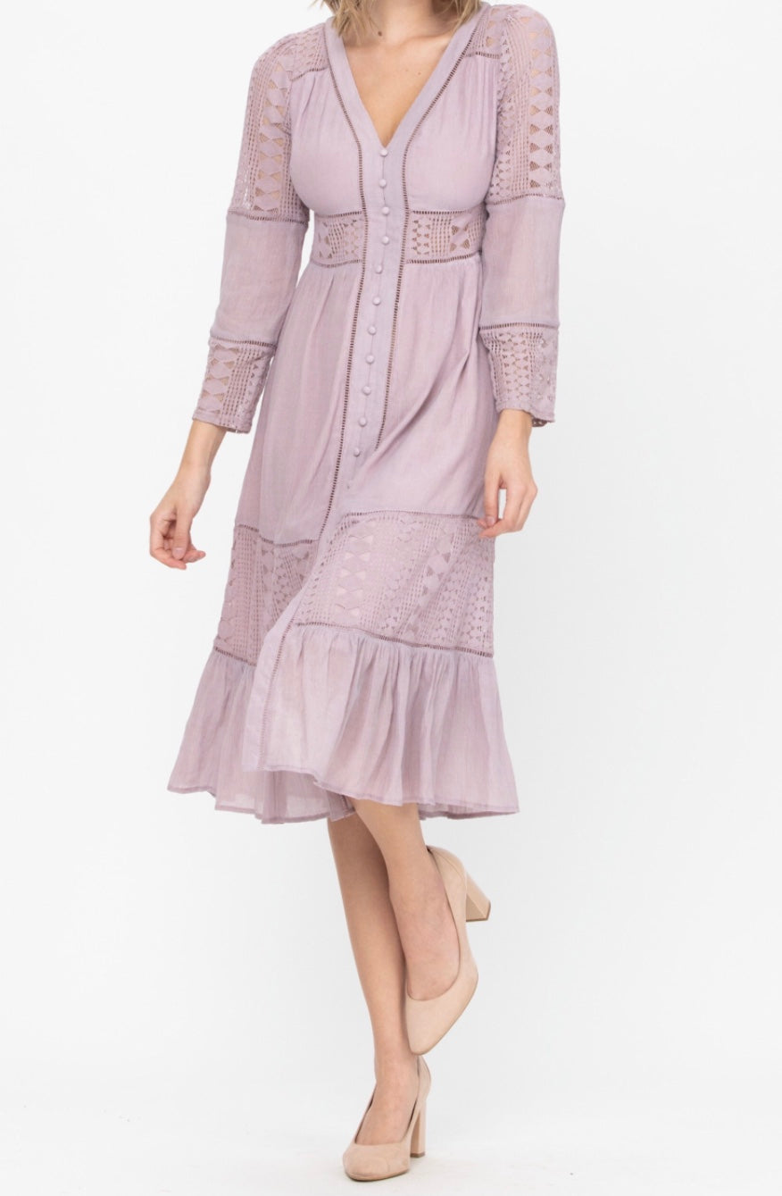 Juliana Long Sleeve Dress (Size Small)