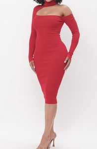 Serenity One Shoulder Midi Dress