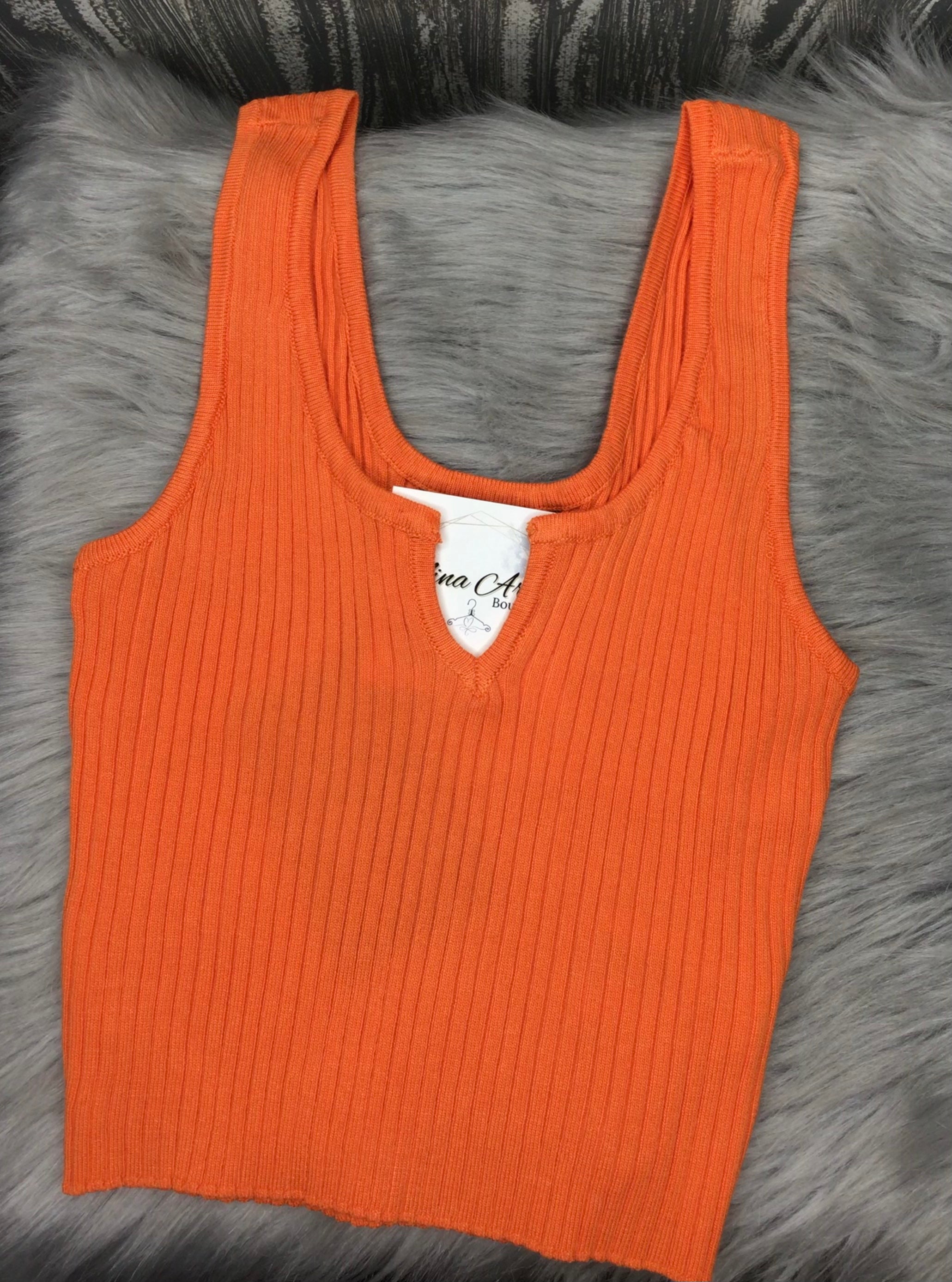 La Básica Center-Slit Tank Crop - Size S