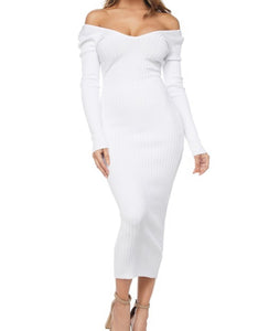 Jaden Ribbed Midi Dress (Multiple Colors Available)