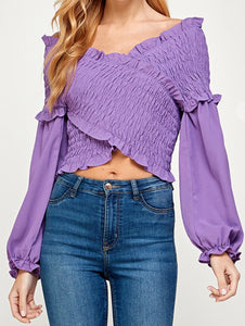 Serenity Smocked Top - Size M