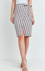 Zully Striped Skirt - Size L