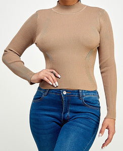Scarly Lace Up Back Knit Top - Size L