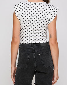Sarah Polka Dot Top - Size L