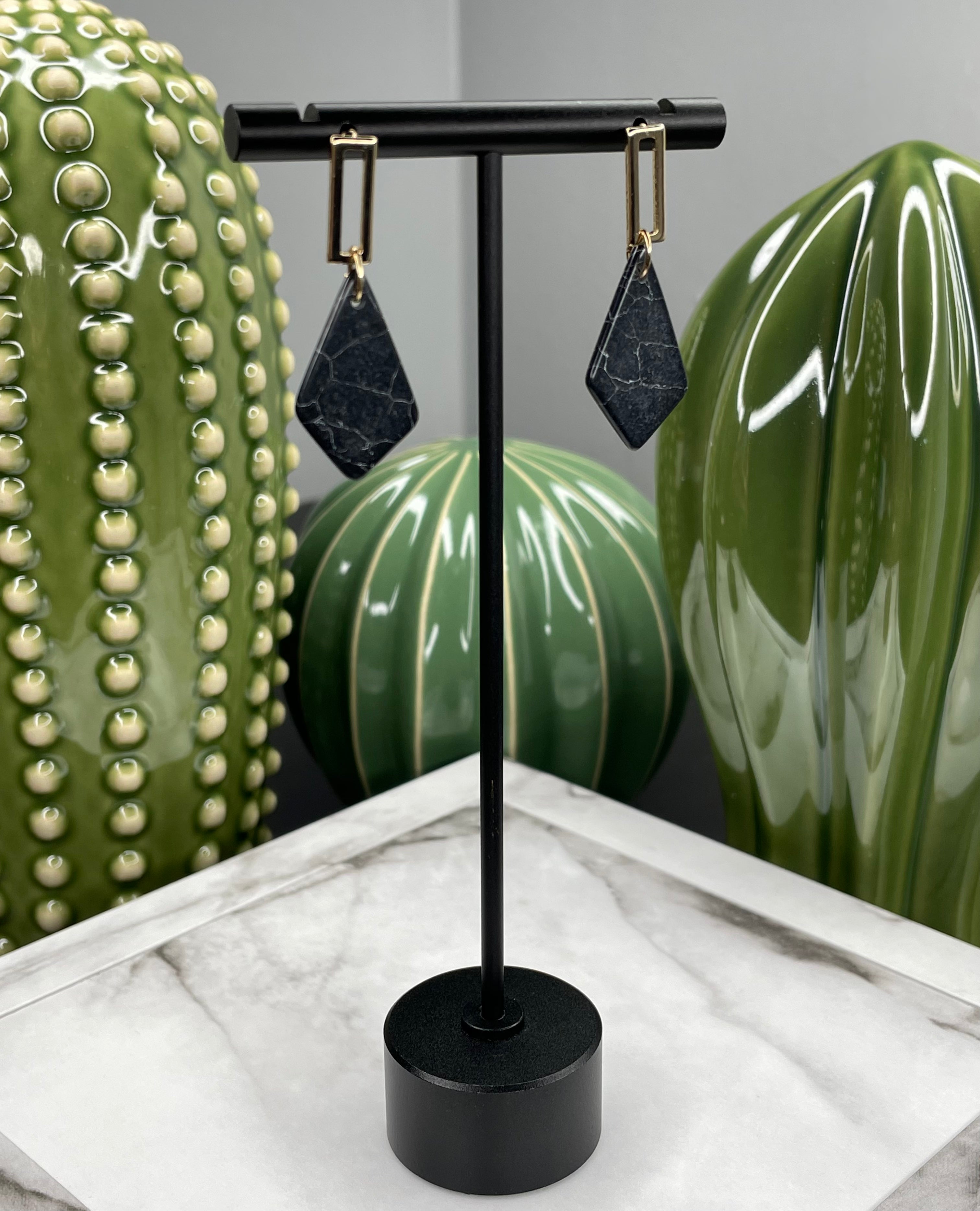 Marble Drop Earrings