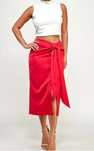 Andy Front Knot Midi Skirt
