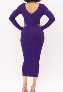 Jaden Ribbed Midi Dress (Multiple Colors Available)