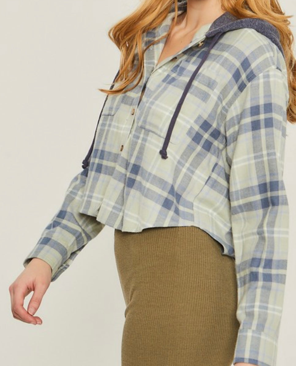 Jaden Cropped Hoodie Top