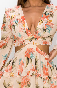 Angie Floral Dress - Size S