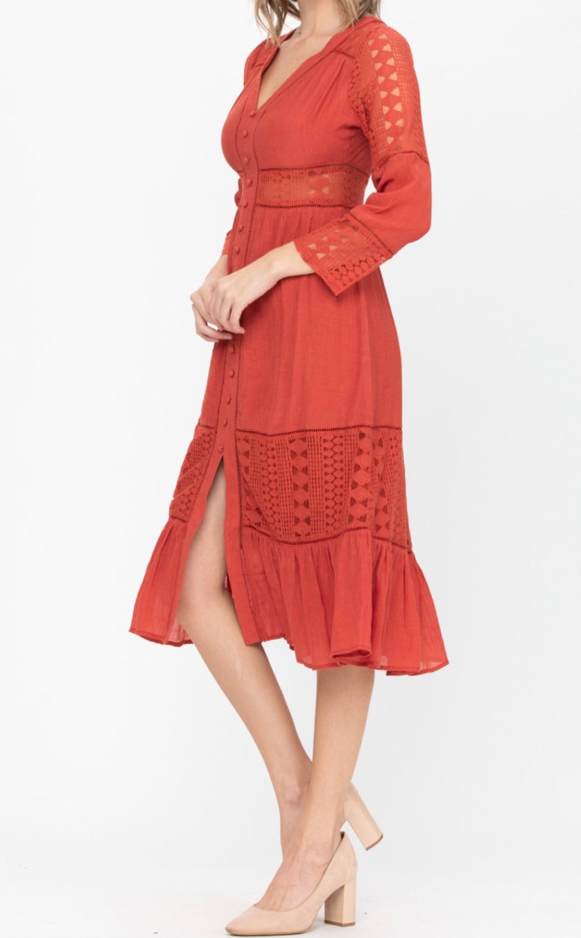 Juliana Long Sleeve Dress (Size Small)