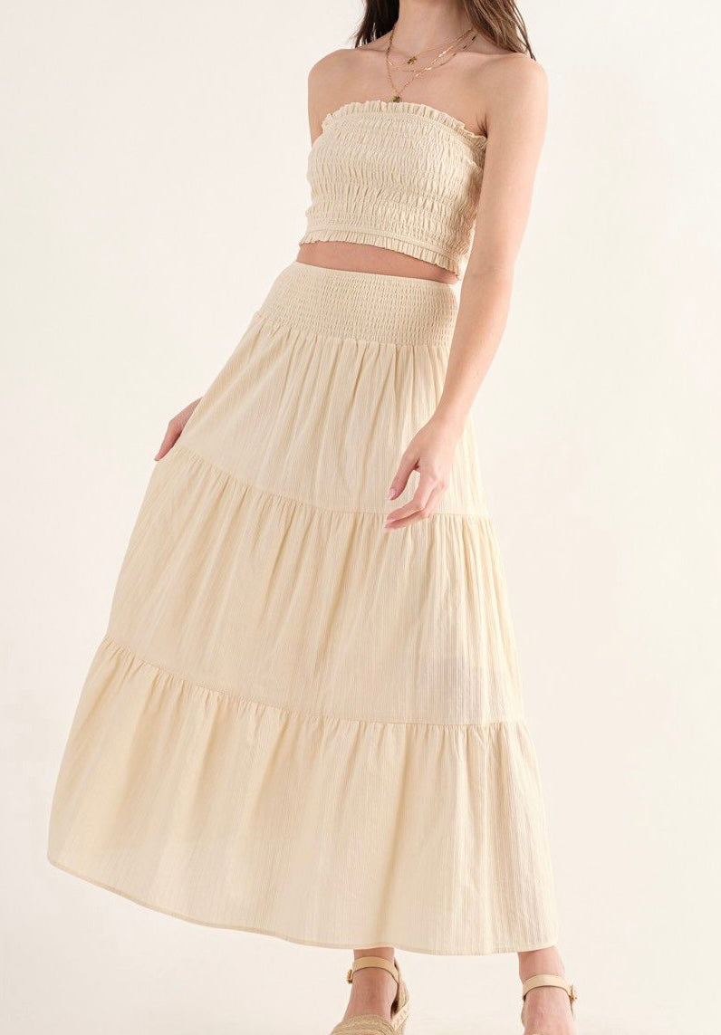Scarly Tube Top + Flare Skirt Set