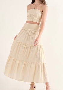 Scarly Tube Top + Flare Skirt Set
